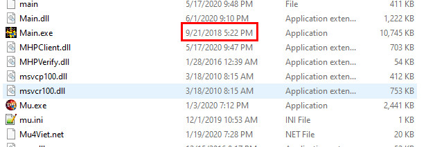 Thêm Main.exe vào danh sách DEP
